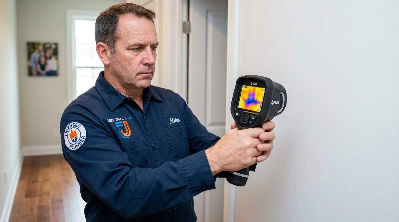 Thermal imaging leak detection by Johns Plumbing LLC in New Canaan
